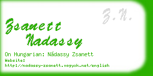 zsanett nadassy business card